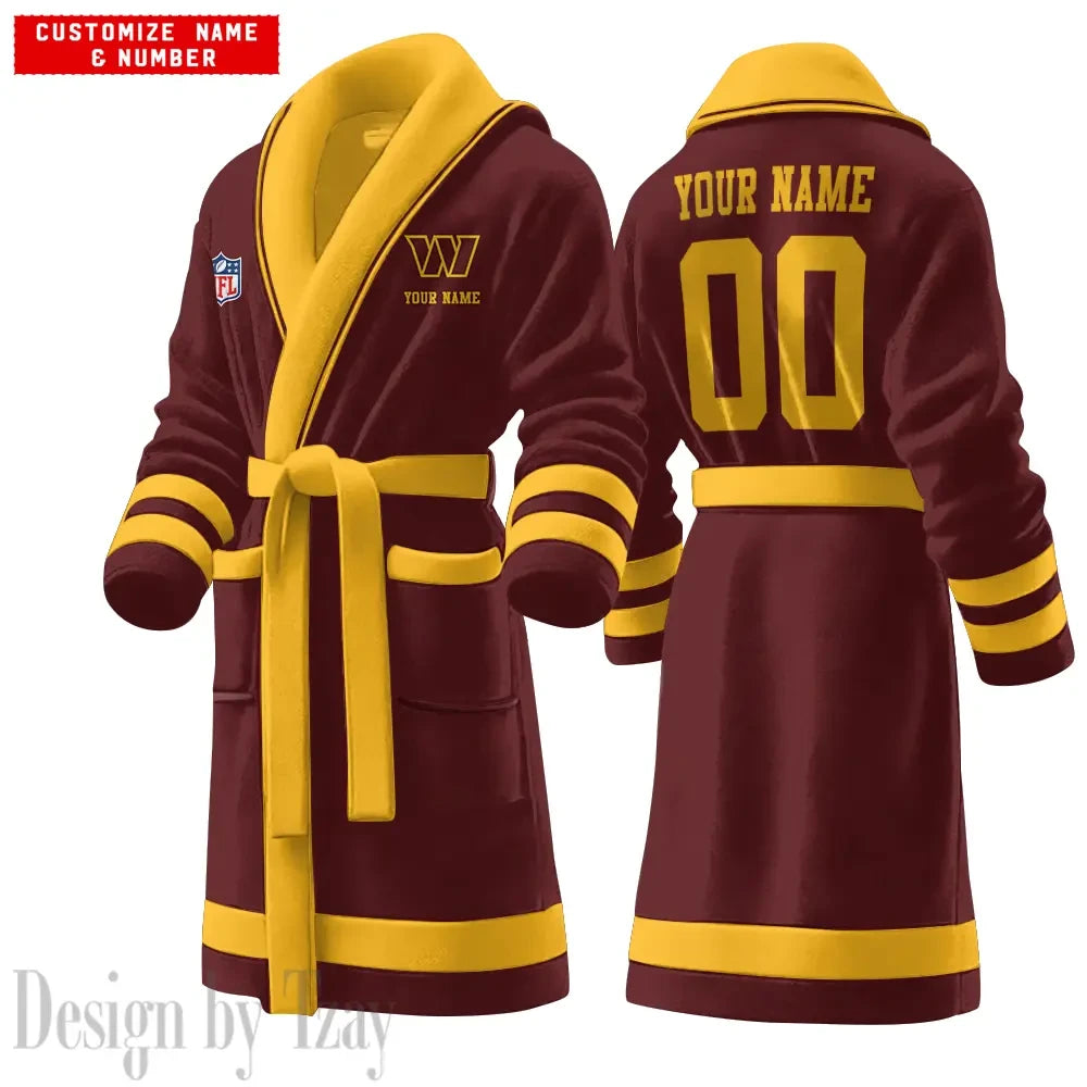 Washington Commanders Luxurious Comfort Meets Sporty Style Bathrobe SPTBATHROBE129