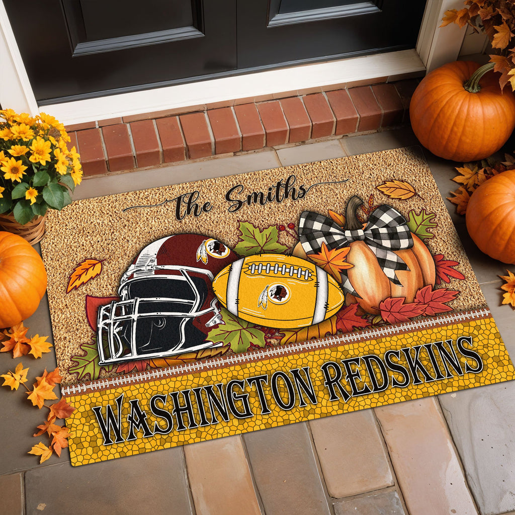Washington Redskins Doormat Custom Your Family Name BGDMM692