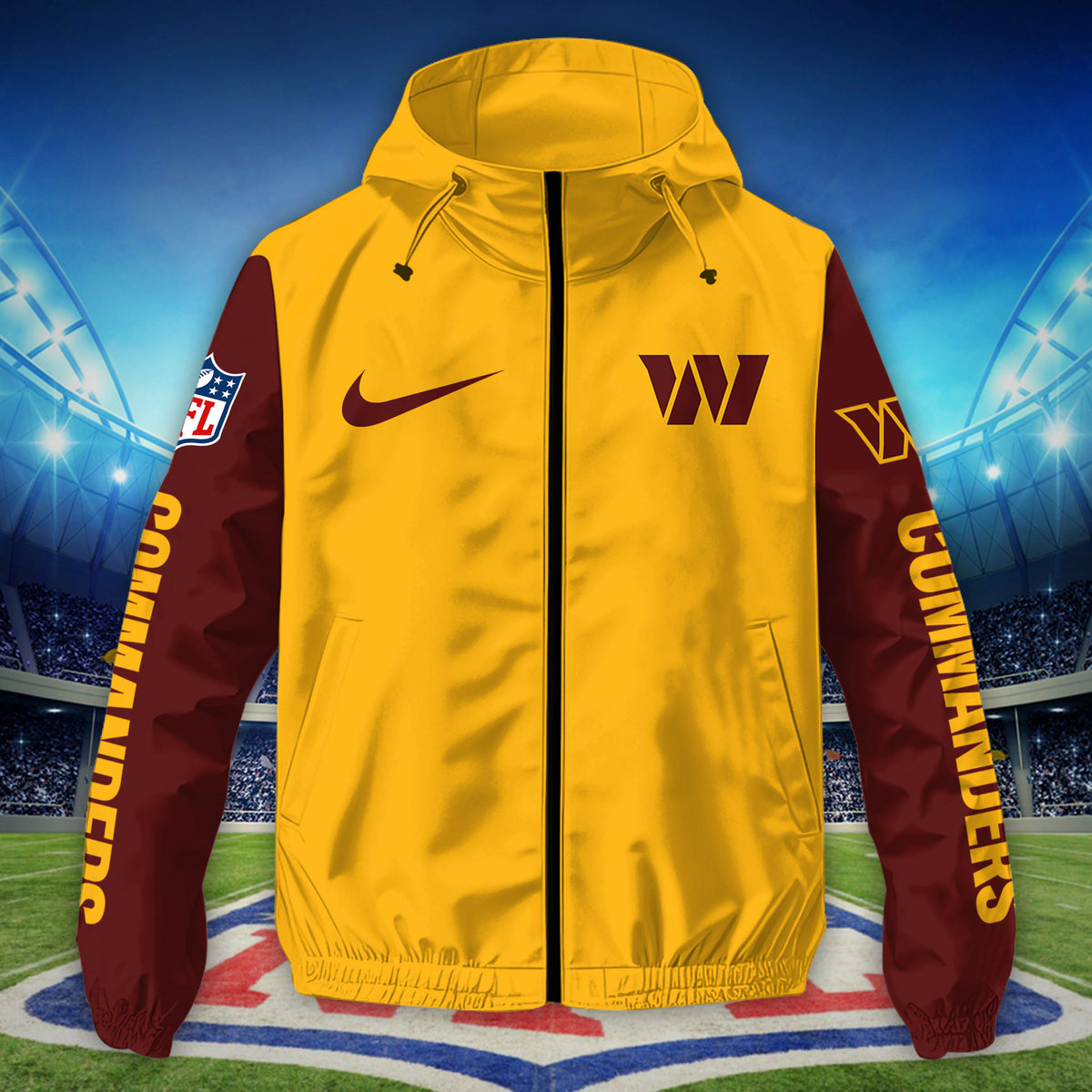 Washington Commanders Custom Windbreaker Outdoor Jacket Sport Fan Gift SPTWJACKET064