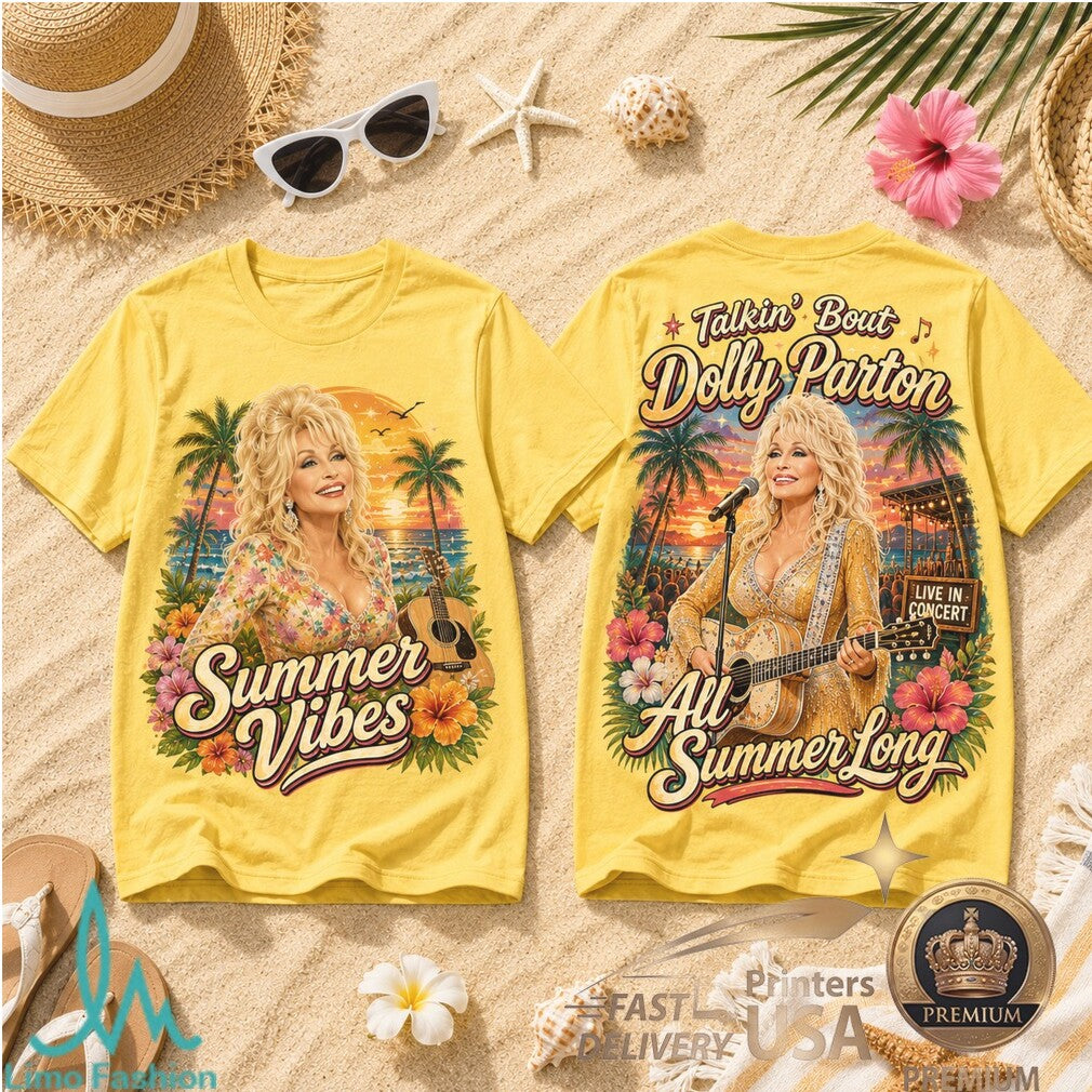 Dolly Parton Summer Vibes Tropical Country Music Concert Shirt