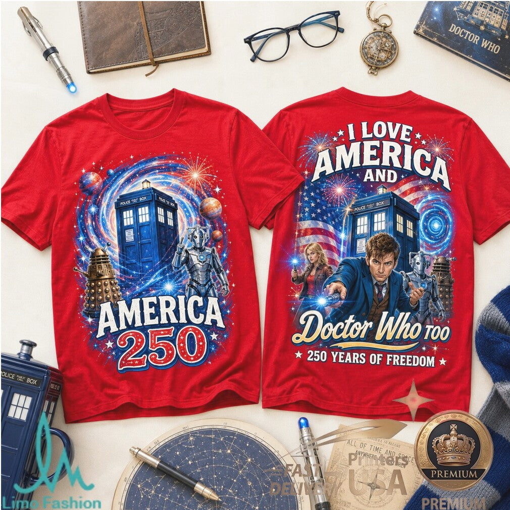 Doctor Who America 250 TARDIS Patriotic Sci Fi Freedom Shirt - Limotees LLC