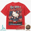 Hello Kitty America 250 Years Of Freedom Patriotic Kawaii Shirt