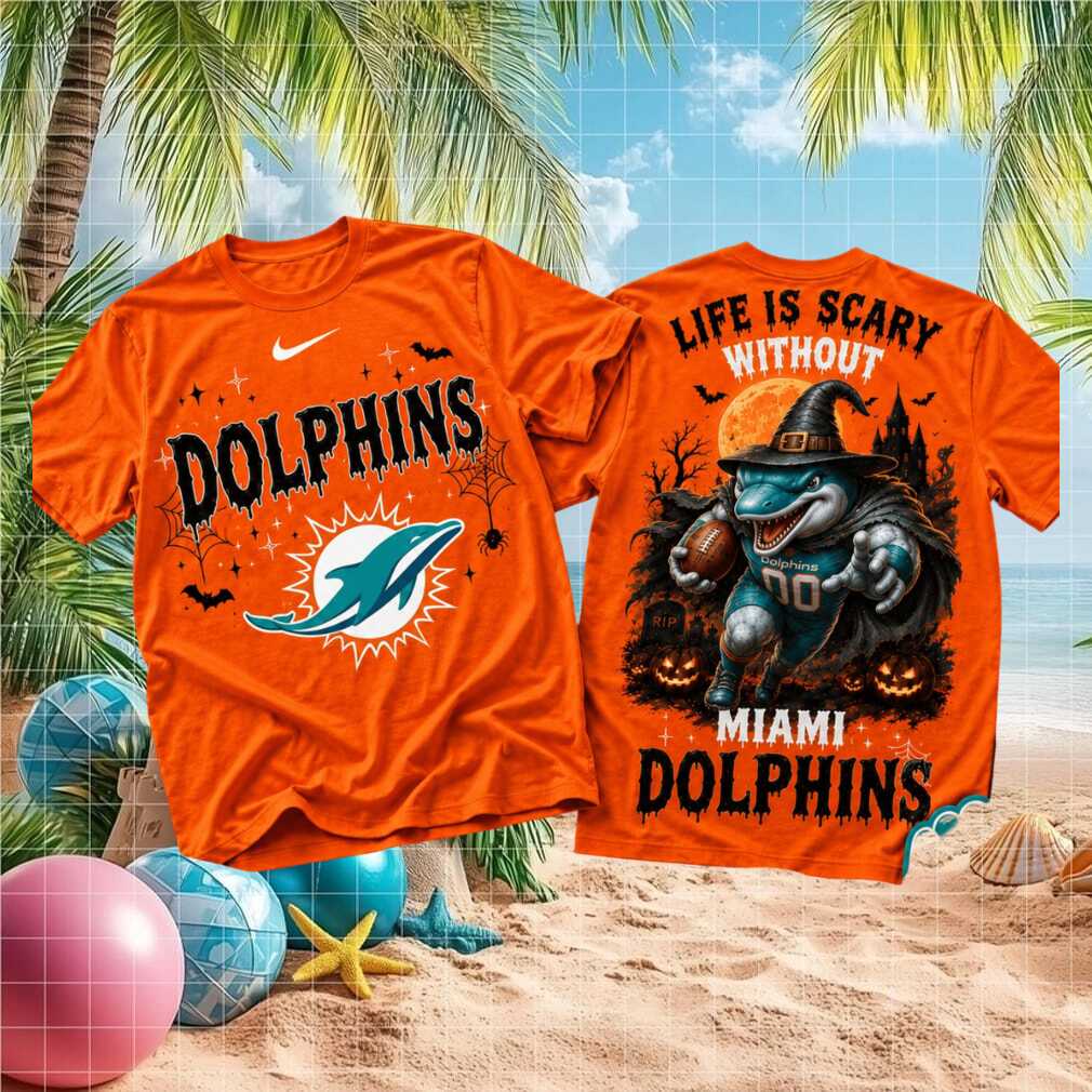 Miami Dolphins Mascot Witch Halloween Football Shirt