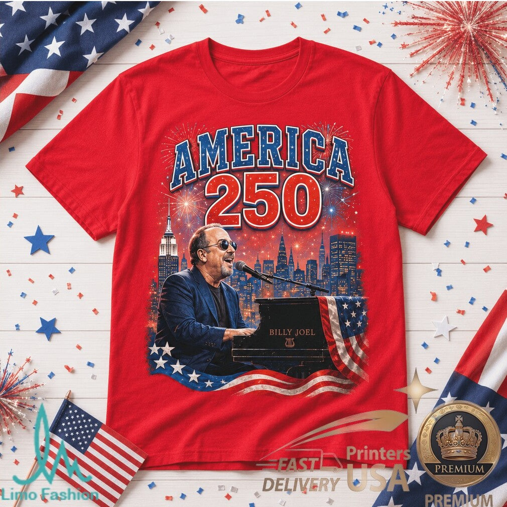 Billy Joel America 250 Years 1776 2026 Piano Man Freedom Graphic Shirt - Limotees LLC