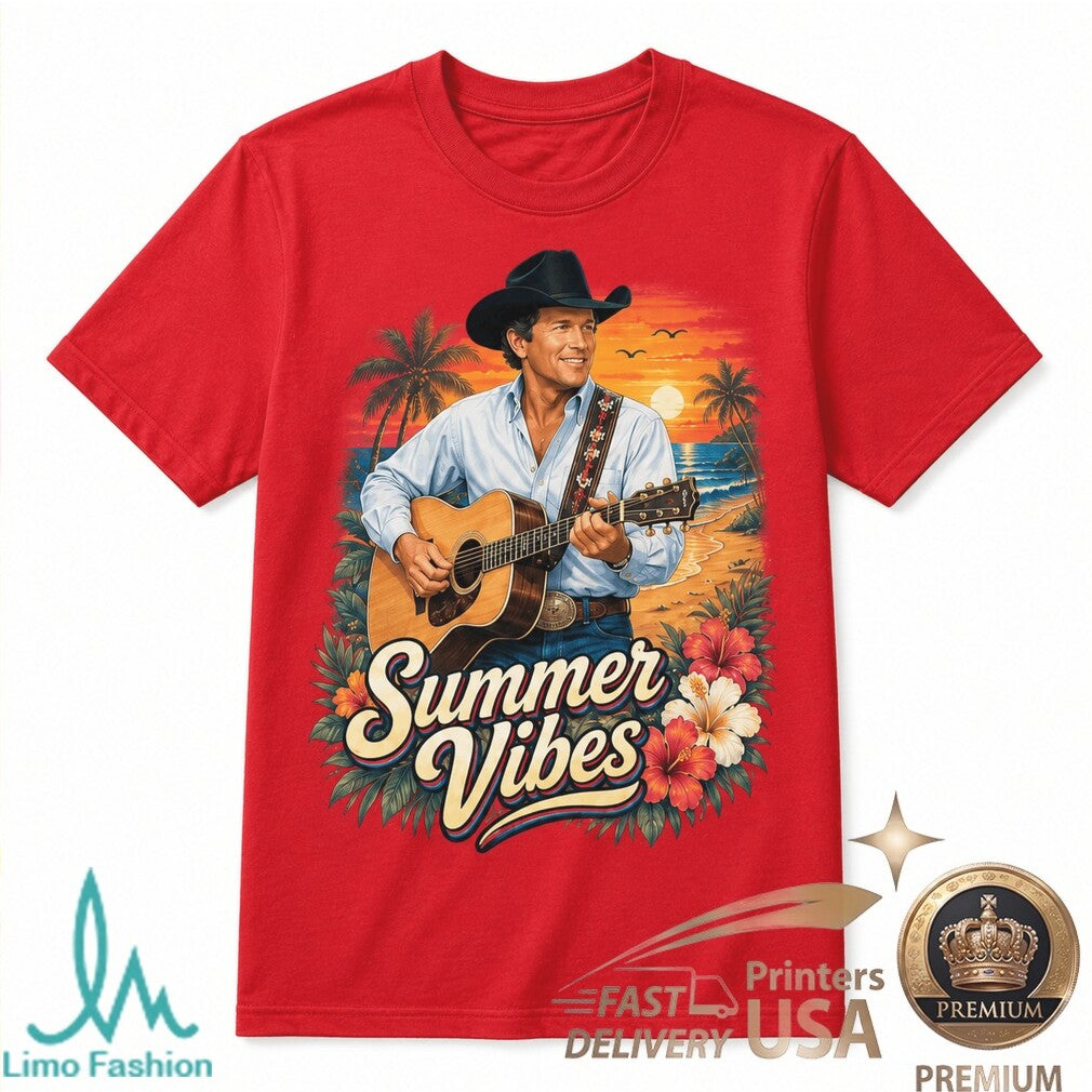George Strait Summer Vibes Country Music Beach Concert Shirt - Limotees LLC