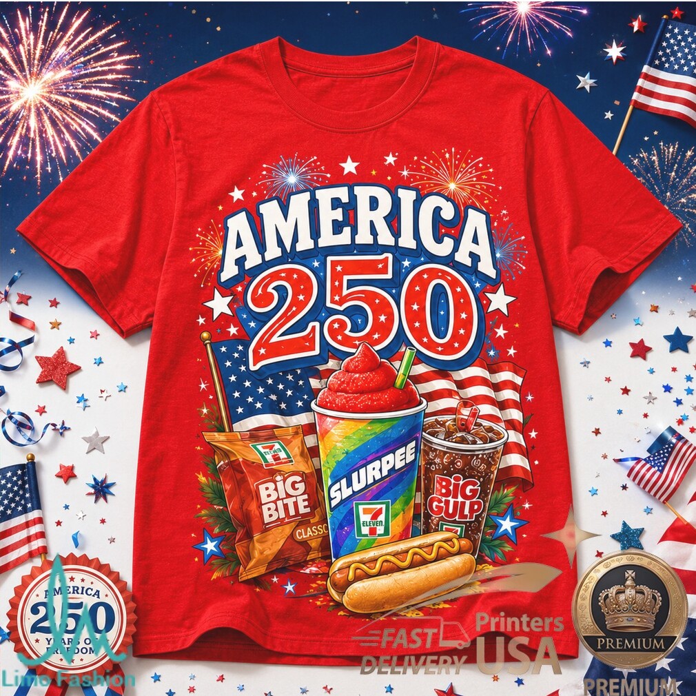 7 Eleven America 250 Years Of Freedom Patriotic Graphic Shirt - Limotees LLC