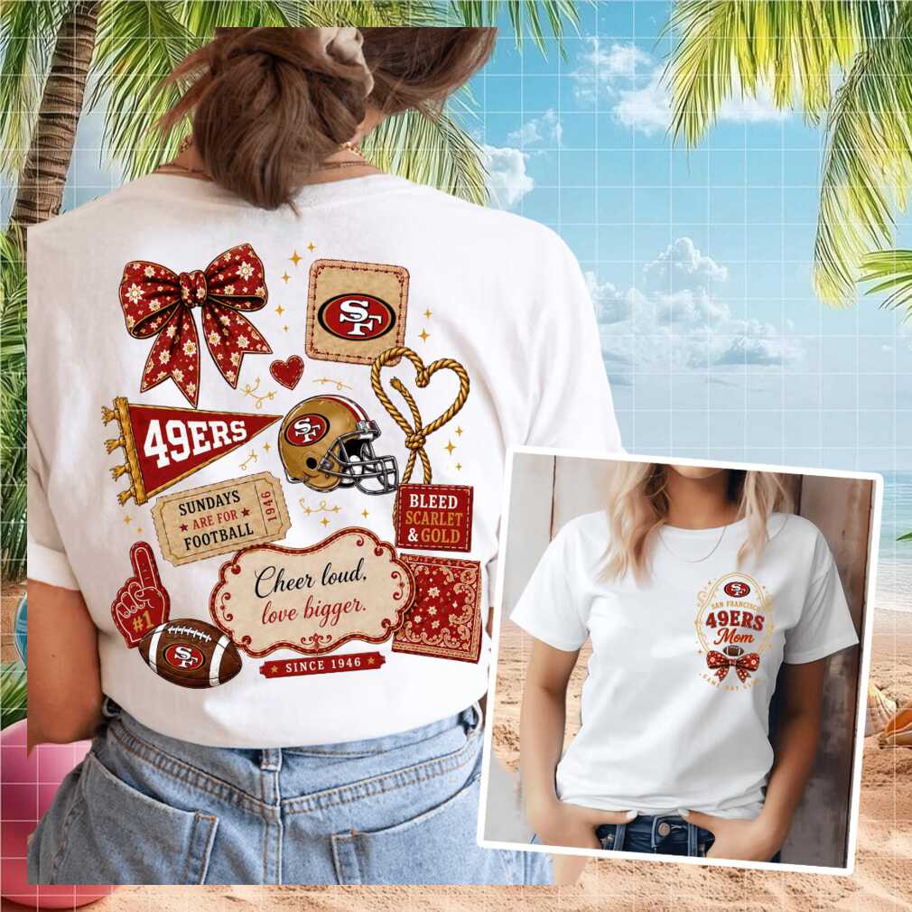 San Francisco 49ers Mom Coquette Bow Football Game Day Shirt - Limotees LLC