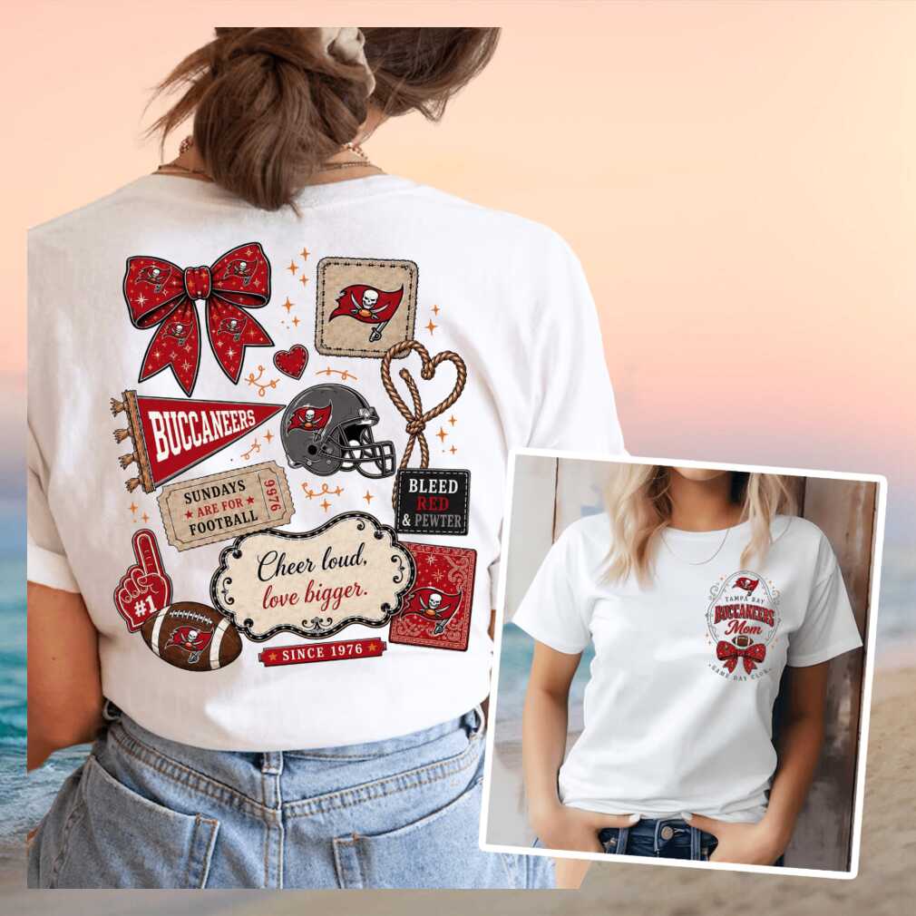 Tampa Bay Buccaneers Football Mom Game Day Coquette Bow Shirt