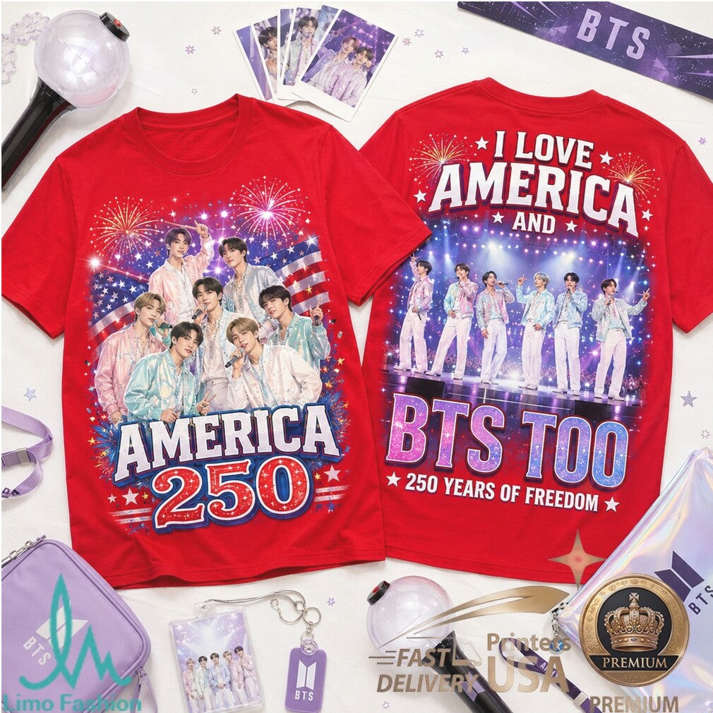 BTS America 250 Years Of Freedom Patriotic Kpop Shirt - Limotees LLC