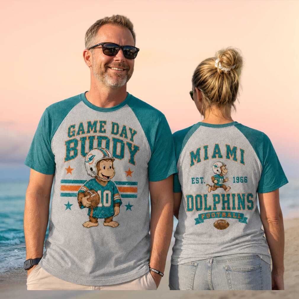 Miami Dolphins Football Monkey Game Day Buddy Vintage Style Shirt - Limotees LLC