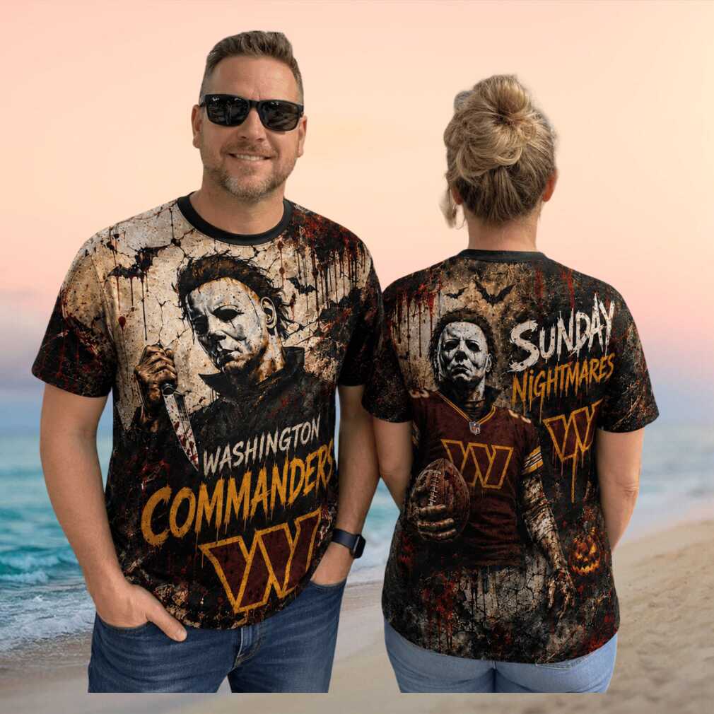Washington Commanders Michael Myers Sunday Nightmares Shirt