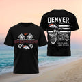 Denver Broncos Motorcycle American Flag Pistons Shirt