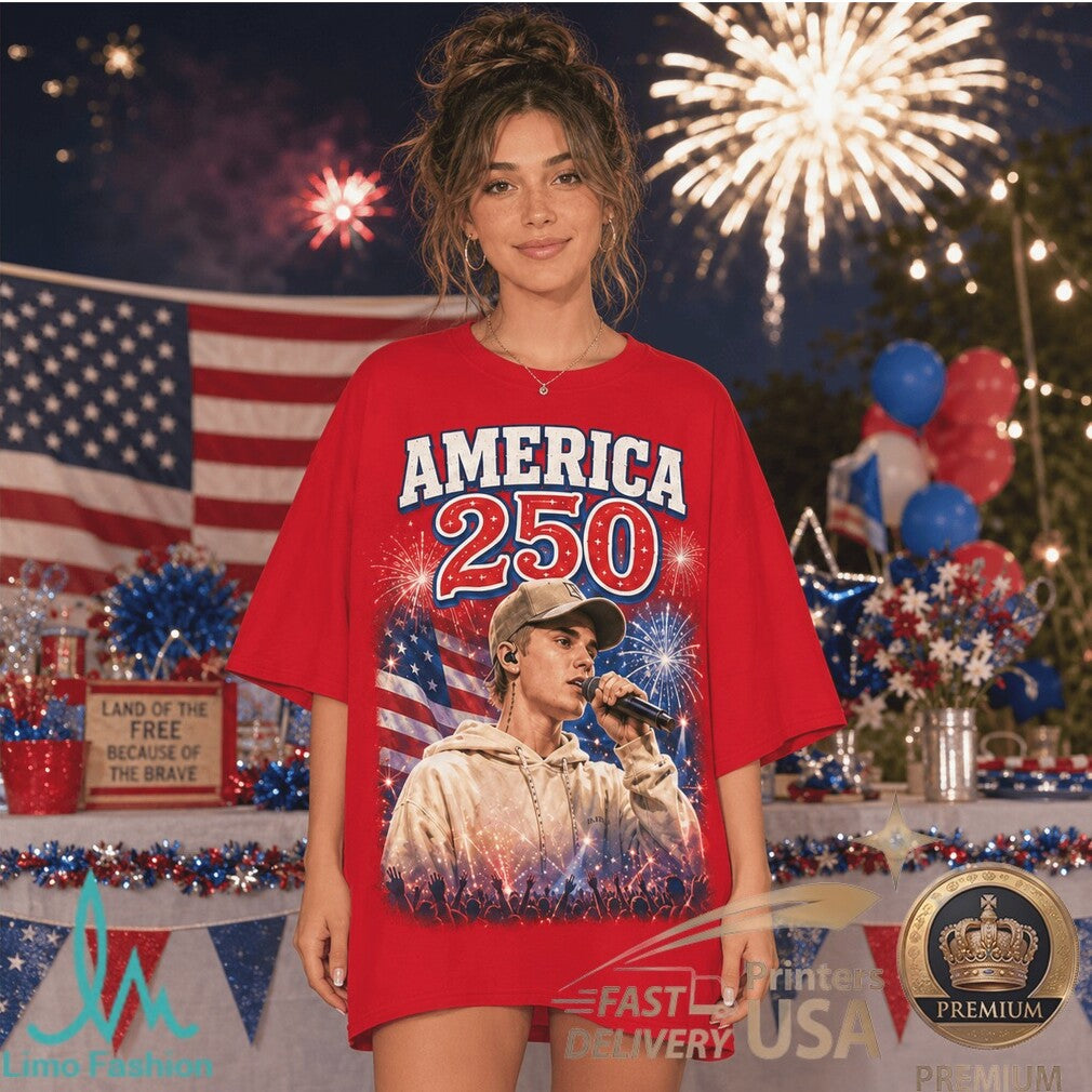 Justin Bieber America 250 Years Of Freedom Patriotic Concert Shirt - Limotees LLC