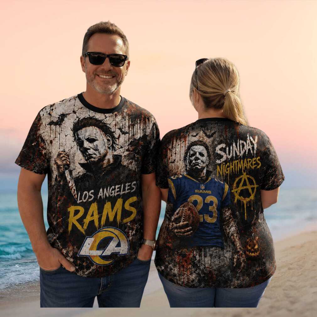 Los Angeles Rams Michael Myers Sunday Nightmares Horror Shirt - Limotees LLC