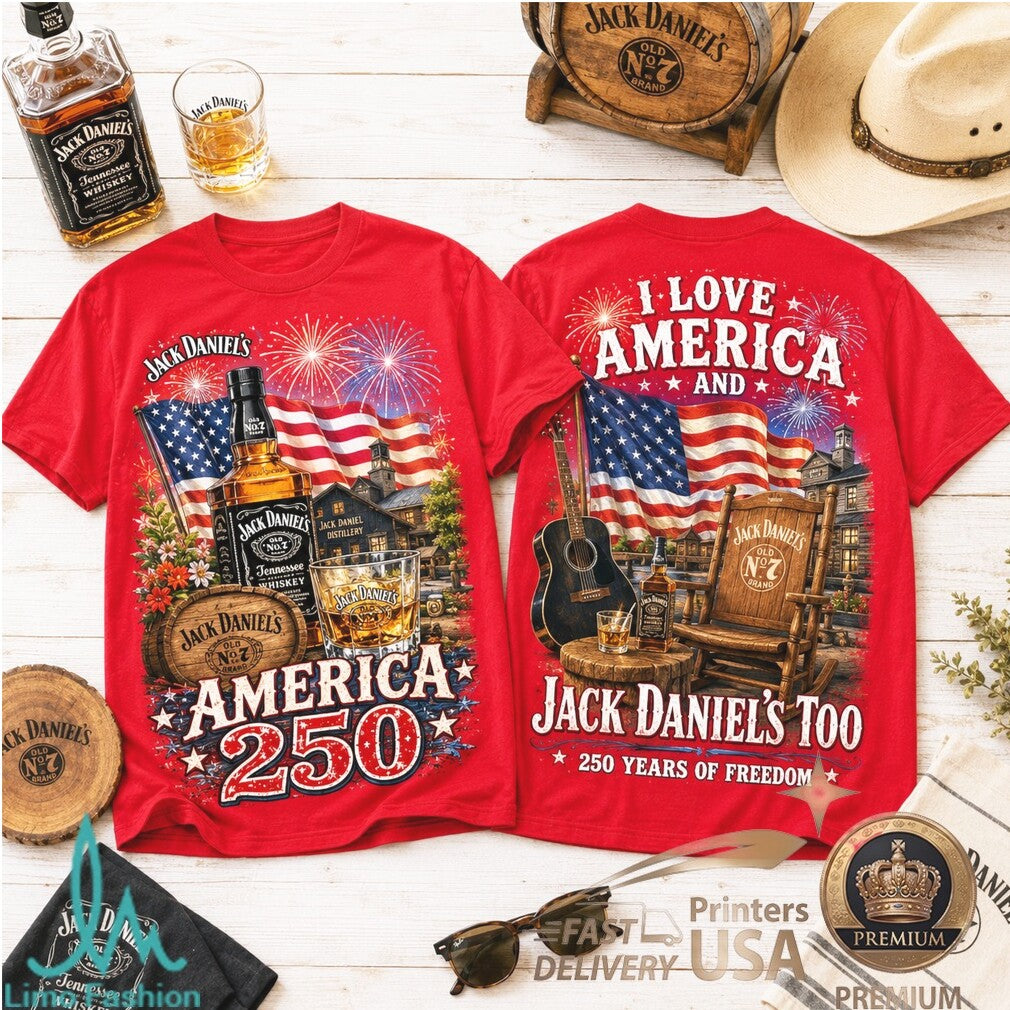 Jack Daniels Whiskey America 250 Years of Freedom Patriotic Shirt - Limotees LLC