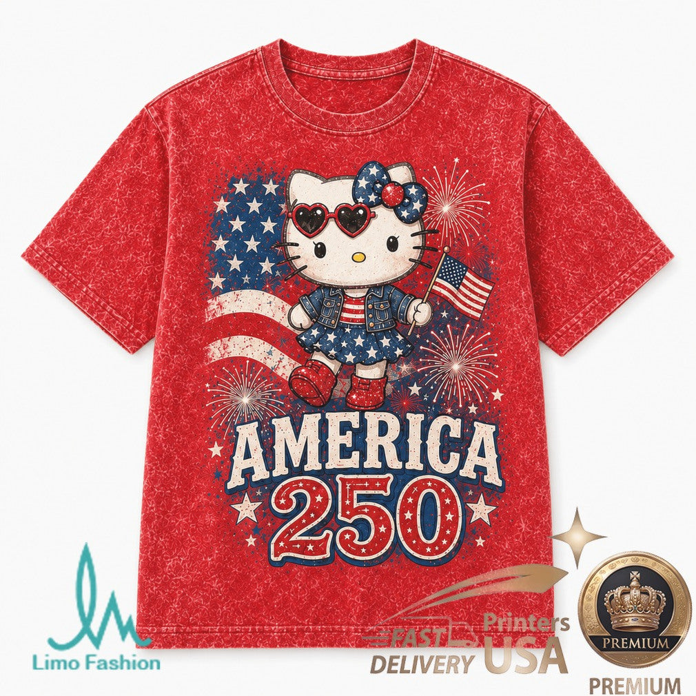 Hello Kitty America 250 Years Of Freedom Patriotic Kawaii Shirt