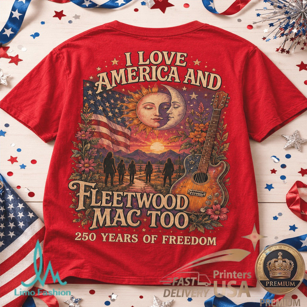 America 250 Years Of Freedom Fleetwood Mac Patriotic Sunset Shirt - Limotees LLC