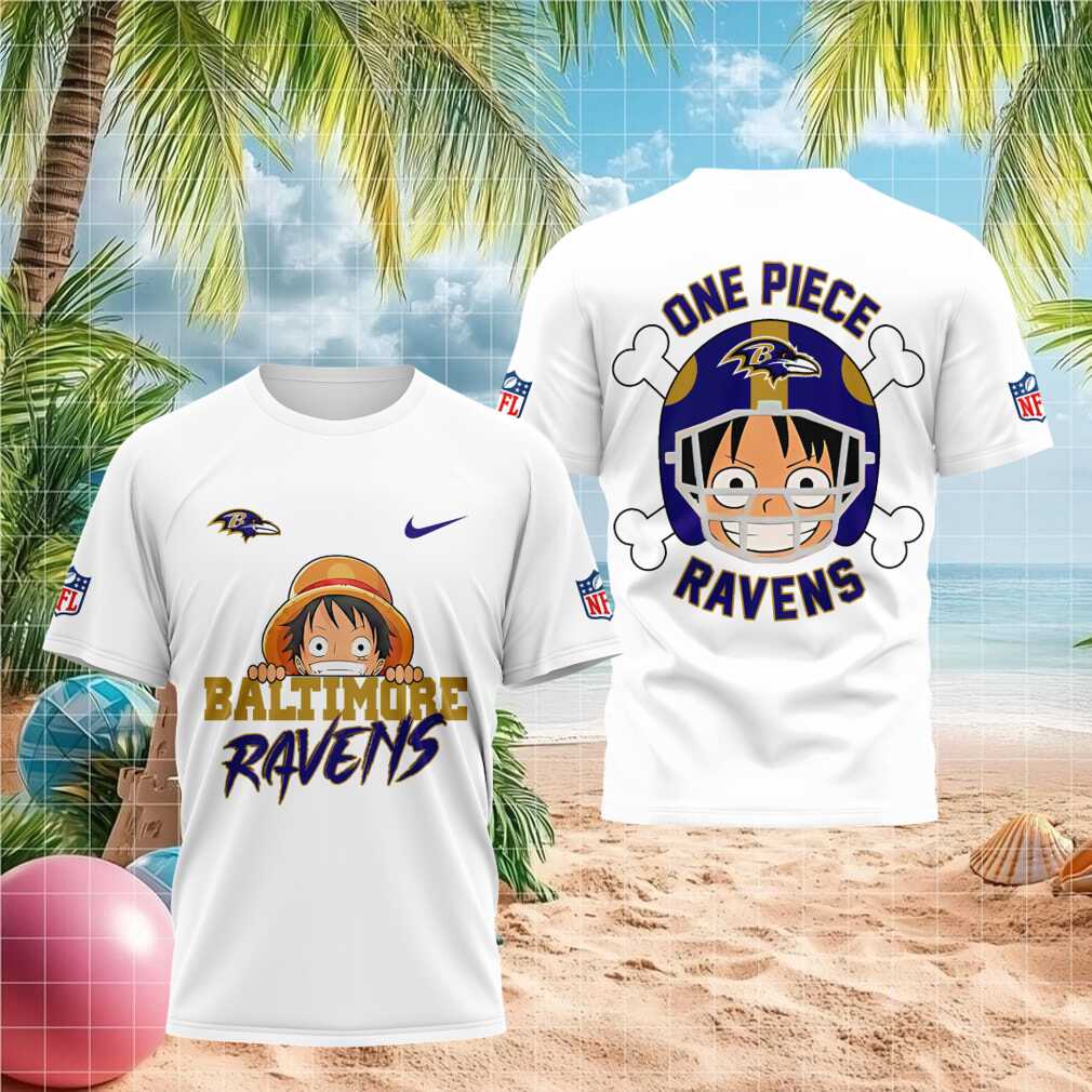 Baltimore Ravens One Piece Luffy Anime Football Shirt