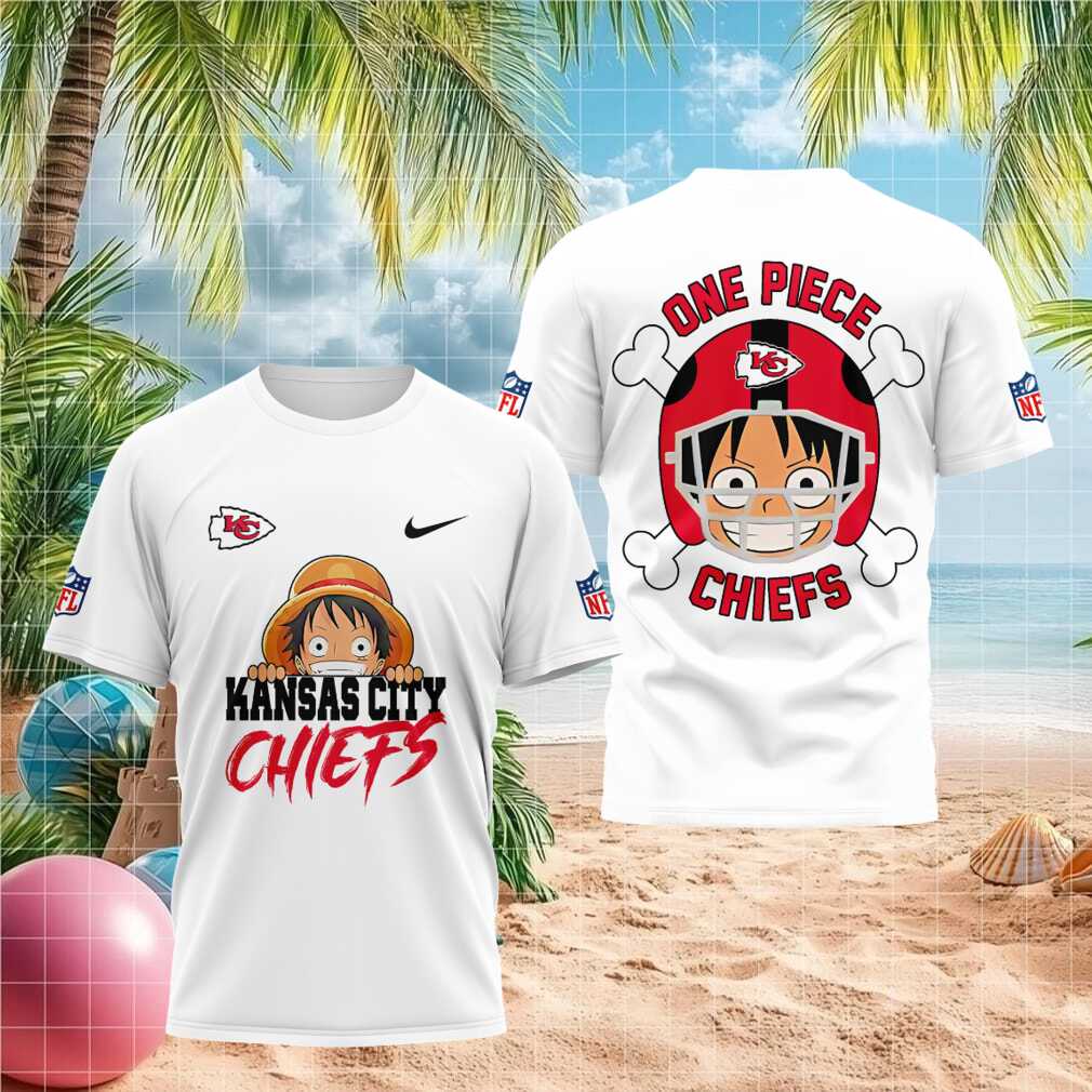 Kansas City Chiefs Luffy One Piece Anime Football Shirt - Limotees LLC