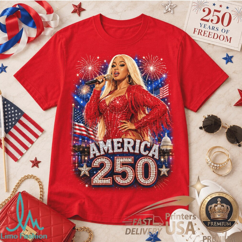 Cardi B Patriotic Concert 250 Years Of Freedom Pop Star Shirt - Limotees LLC