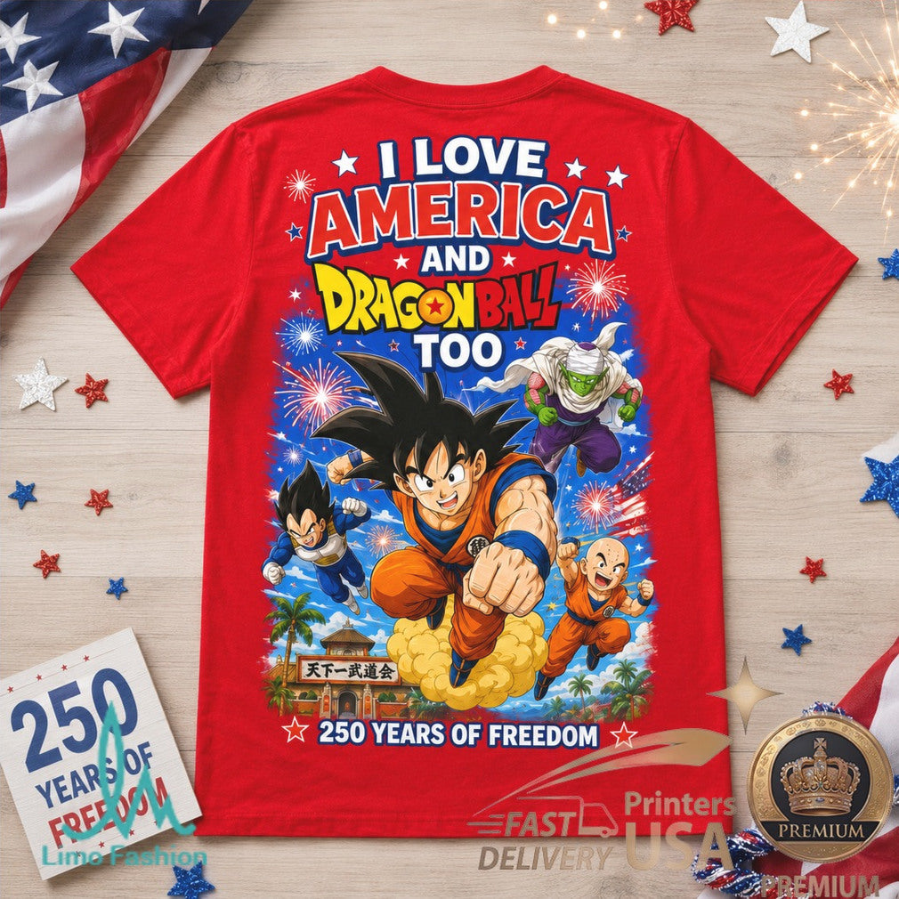 Dragon Ball Goku America 250 Years Of Freedom Anime Graphic Shirt