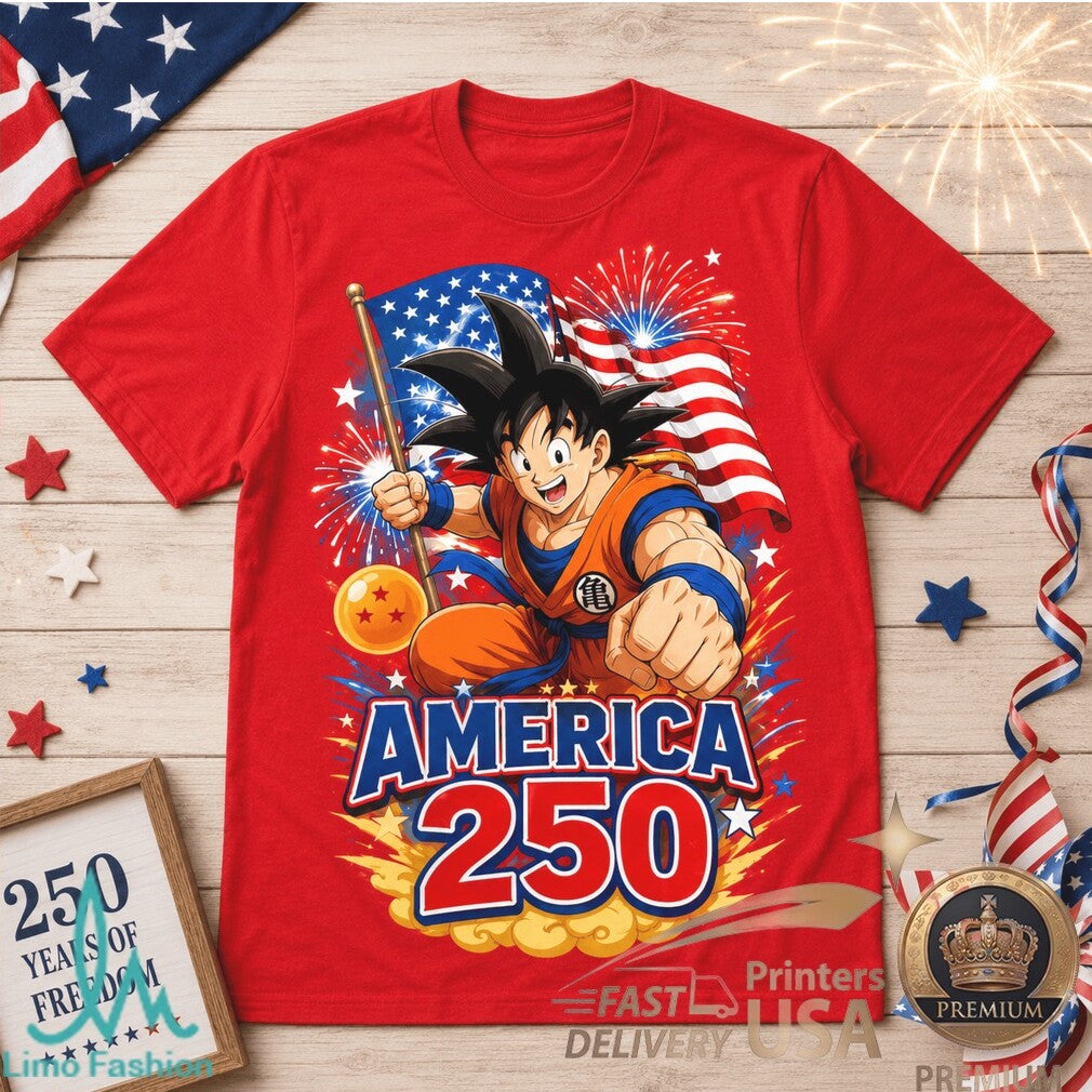 Dragon Ball Goku America 250 Years Of Freedom Anime Graphic Shirt
