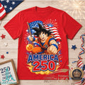 Dragon Ball Goku America 250 Years Of Freedom Anime Graphic Shirt
