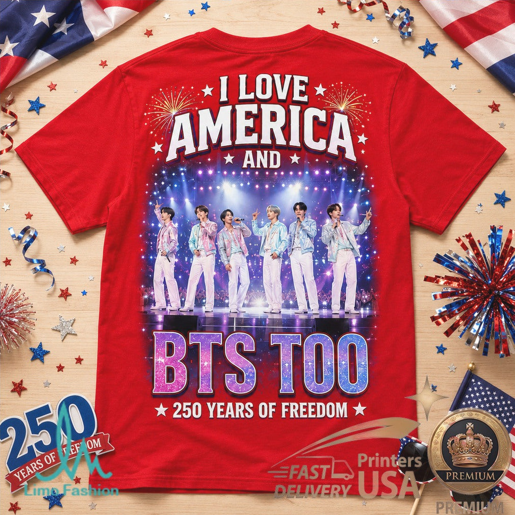 BTS America 250 Years Of Freedom Patriotic Kpop Shirt - Limotees LLC