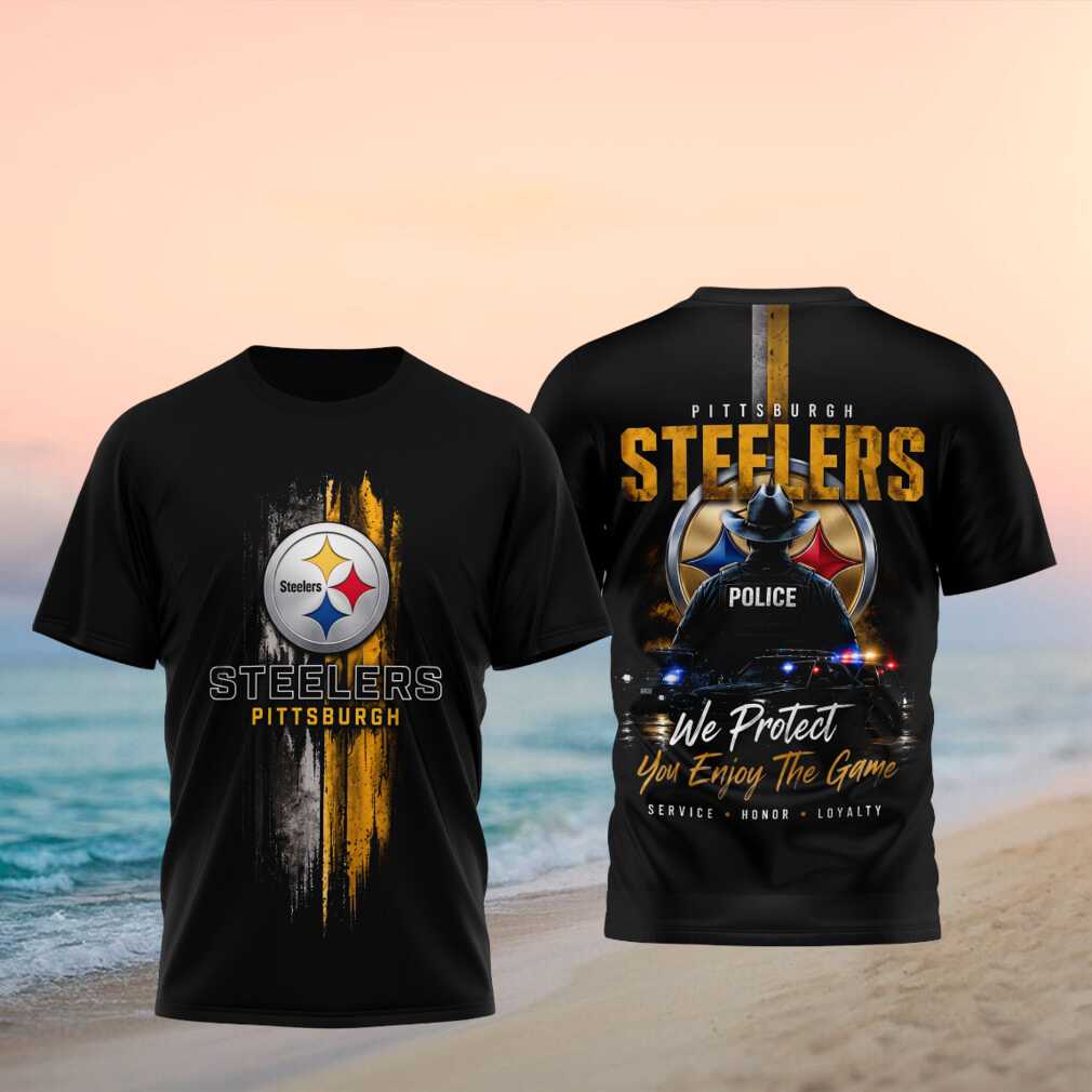 Pittsburgh Steelers Police Officer We Protect You Enjoy The Game Shirt - Limotees LLC