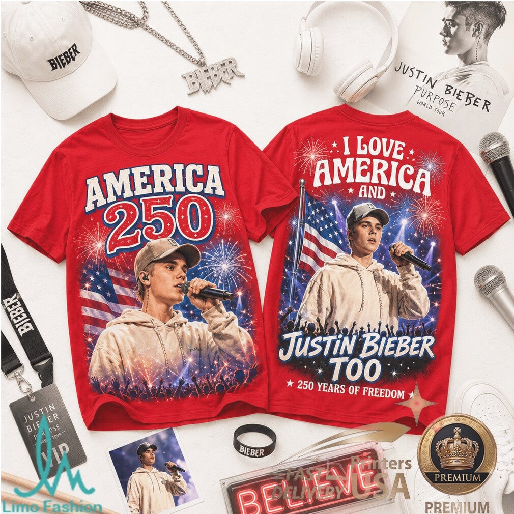 Justin Bieber America 250 Years Of Freedom Patriotic Concert Shirt - Limotees LLC