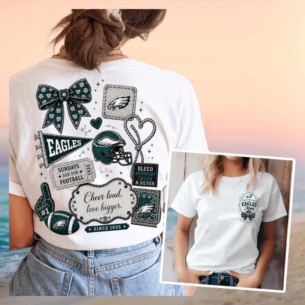 Philadelphia Eagles Football Mom Game Day Bow Shirt