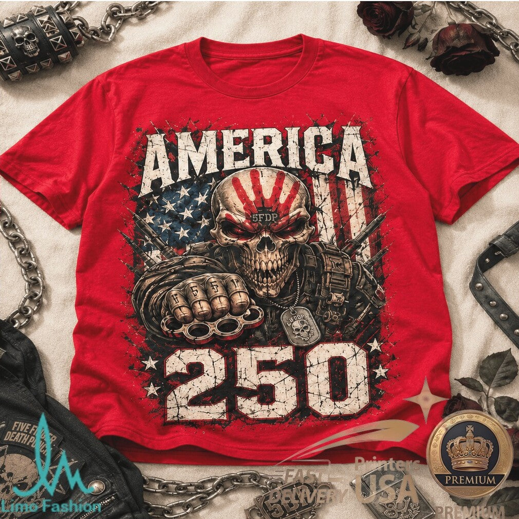 Five Finger Death Punch America 250 Years of Freedom Patriotic Shirt - Limotees LLC